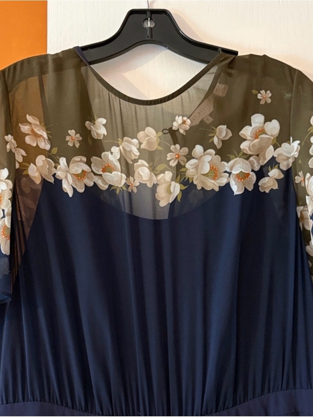 Ted Baker Navy and Olive Floral Maxi Dress - Picture 3 of 13